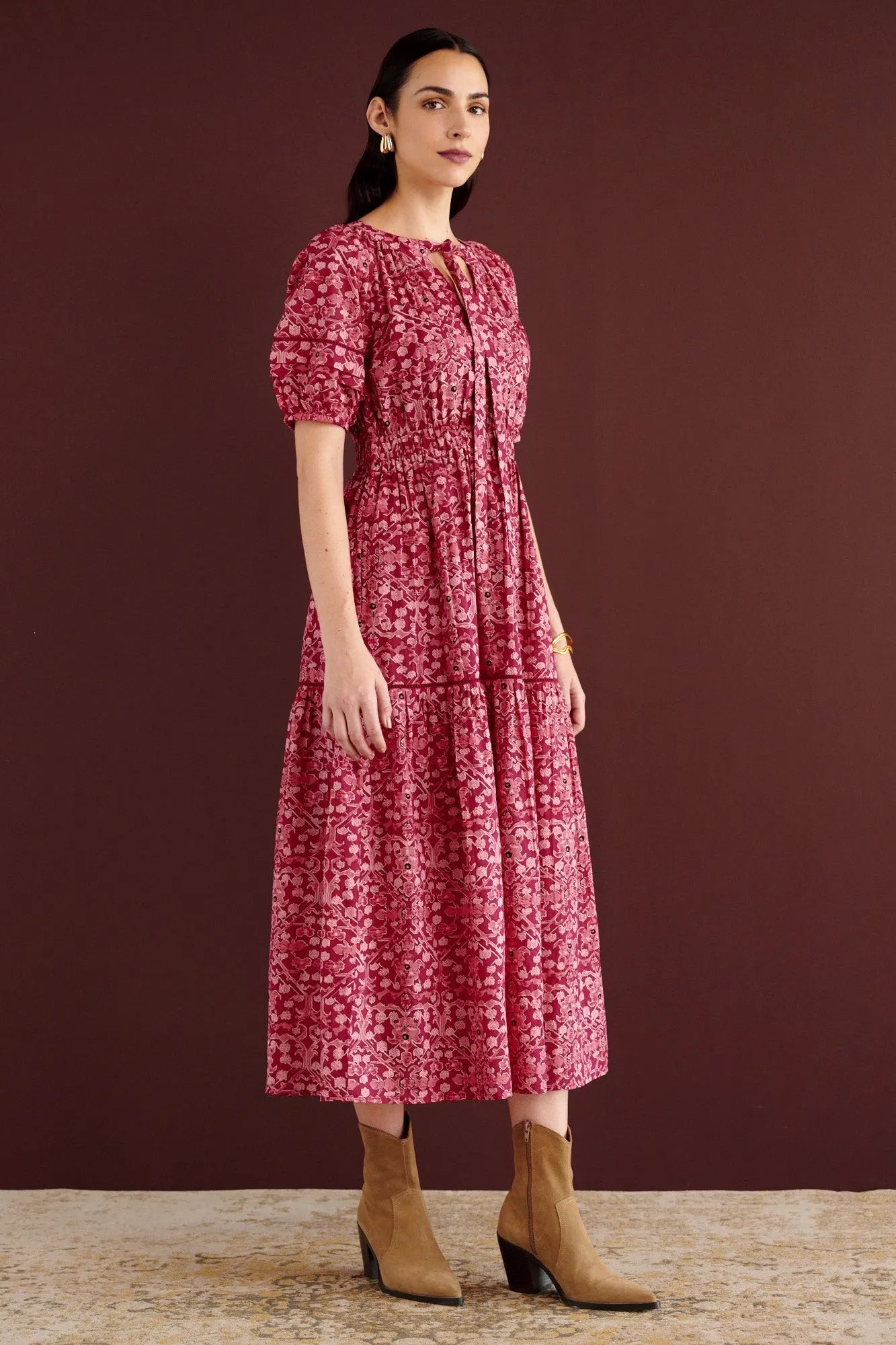 Selma Dress Ottoman Berry sold by Banjanan product image thumbnail 3