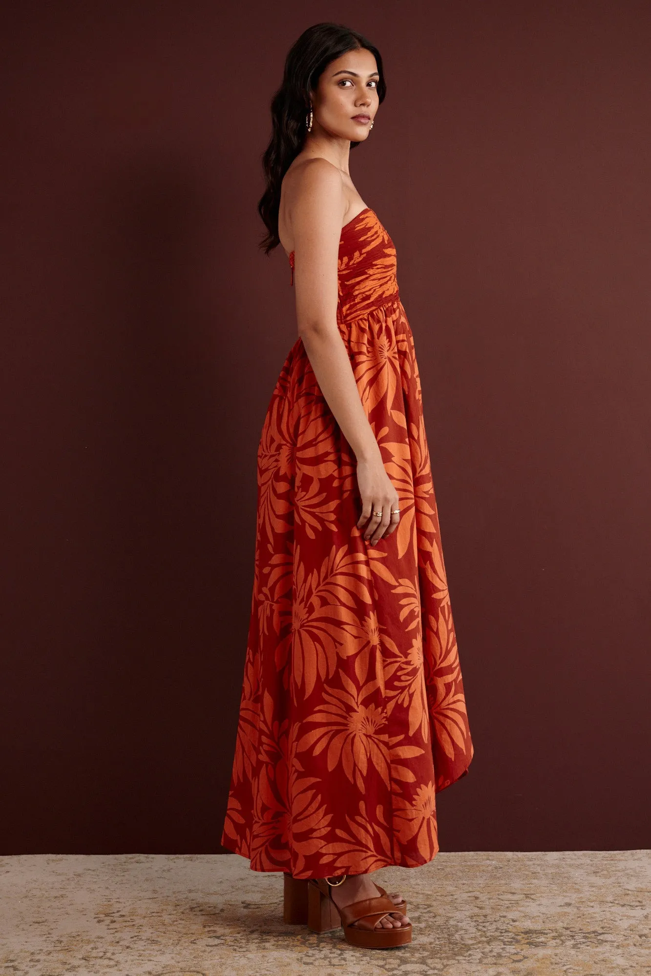 Madison Dress Floral Frond Spice sold by Banjanan product image thumbnail 4