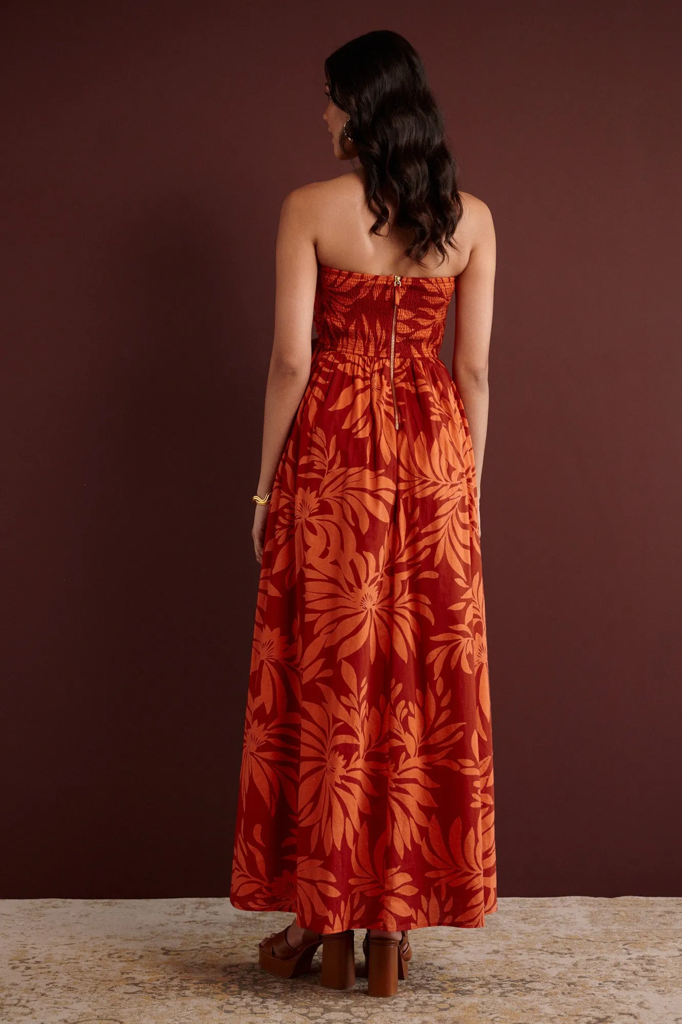 Madison Dress Floral Frond Spice sold by Banjanan product image thumbnail 2