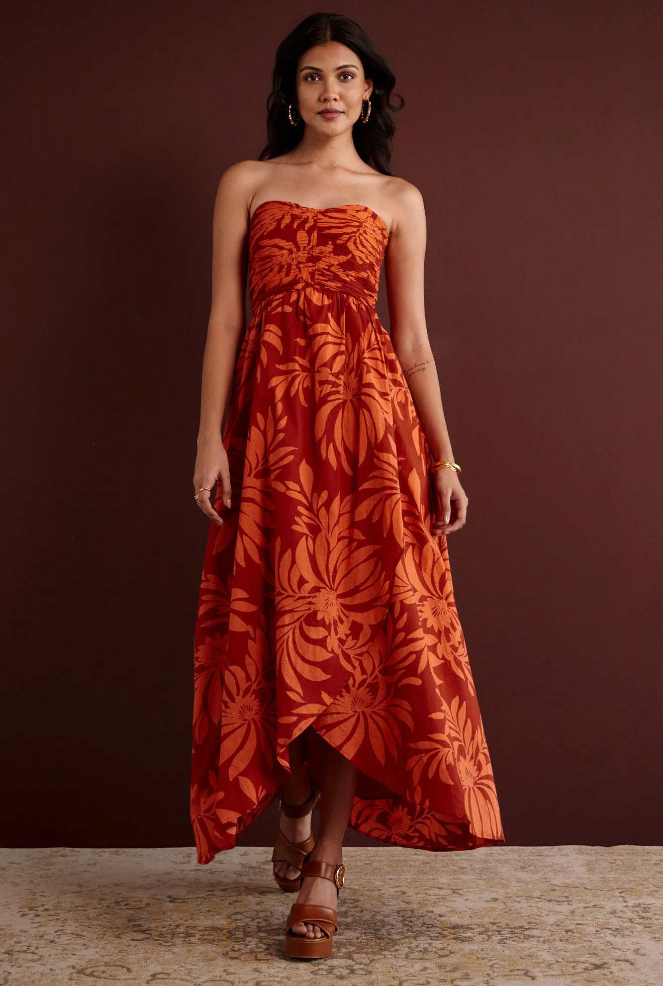 Madison Dress Floral Frond Spice sold by Banjanan product image thumbnail 5