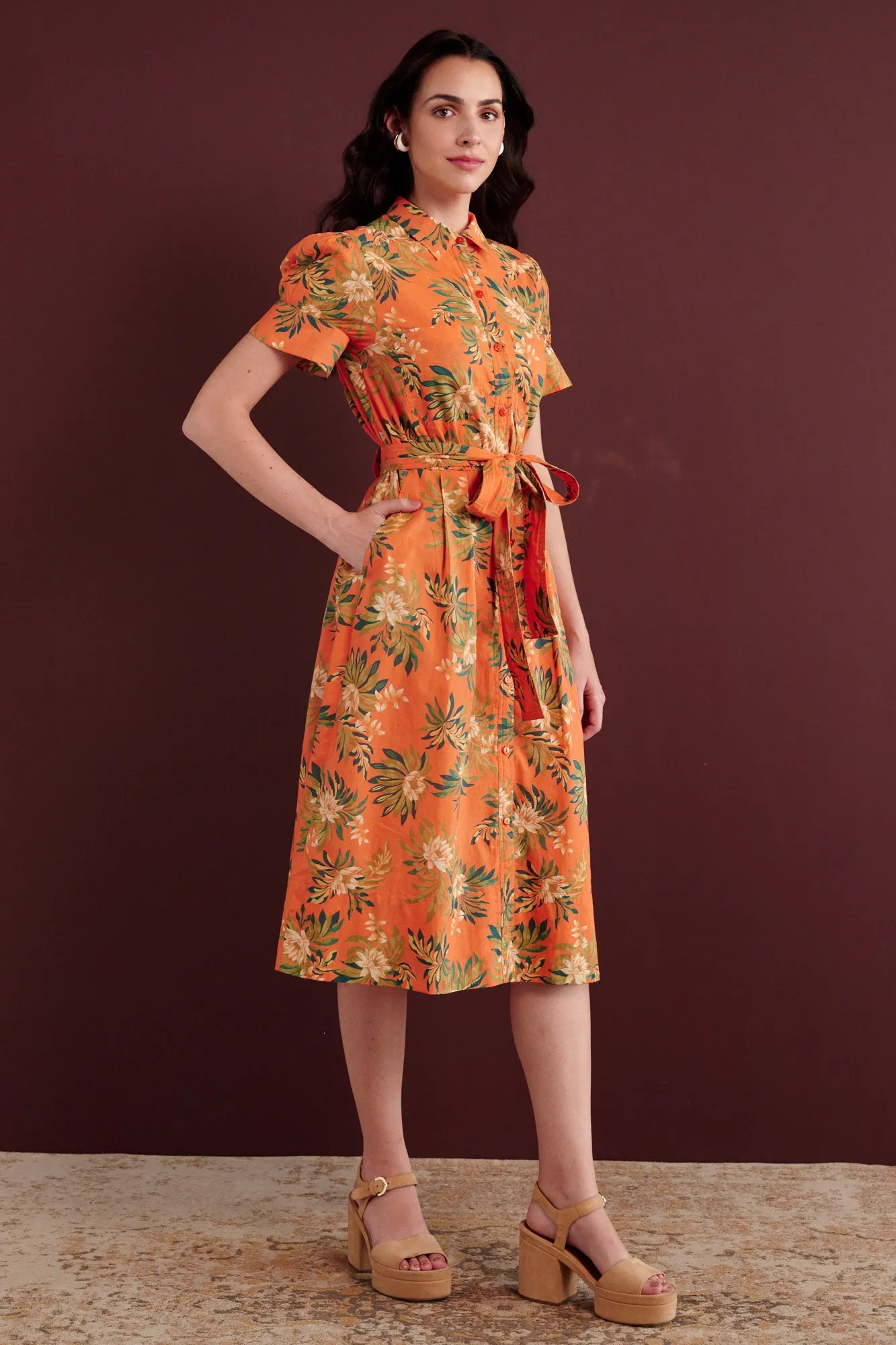 Barbara Dress Artichoke Flower Melon sold by Banjanan product image thumbnail 3