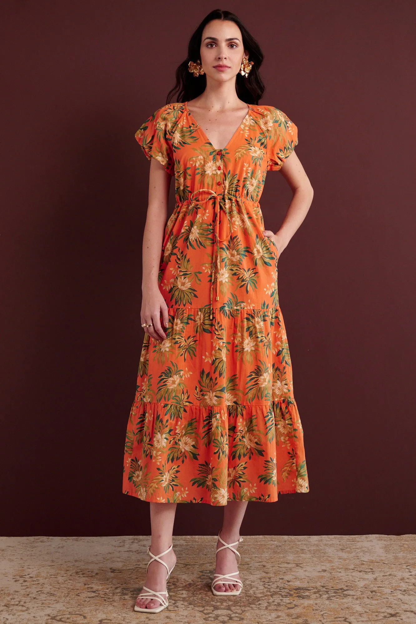 Poppy Dress Artichoke Flower Melon sold by Banjanan