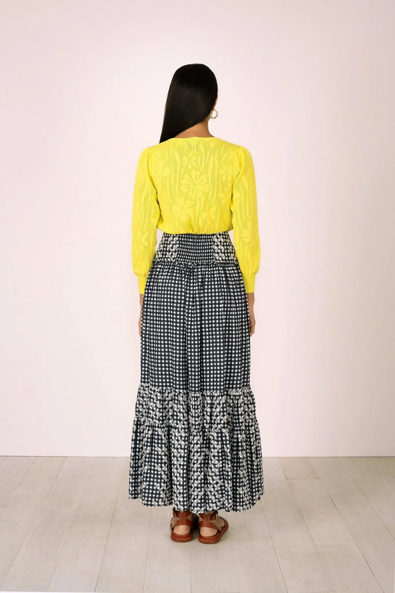 Marta Skirt Gingham Noir sold by Banjanan product image thumbnail 3