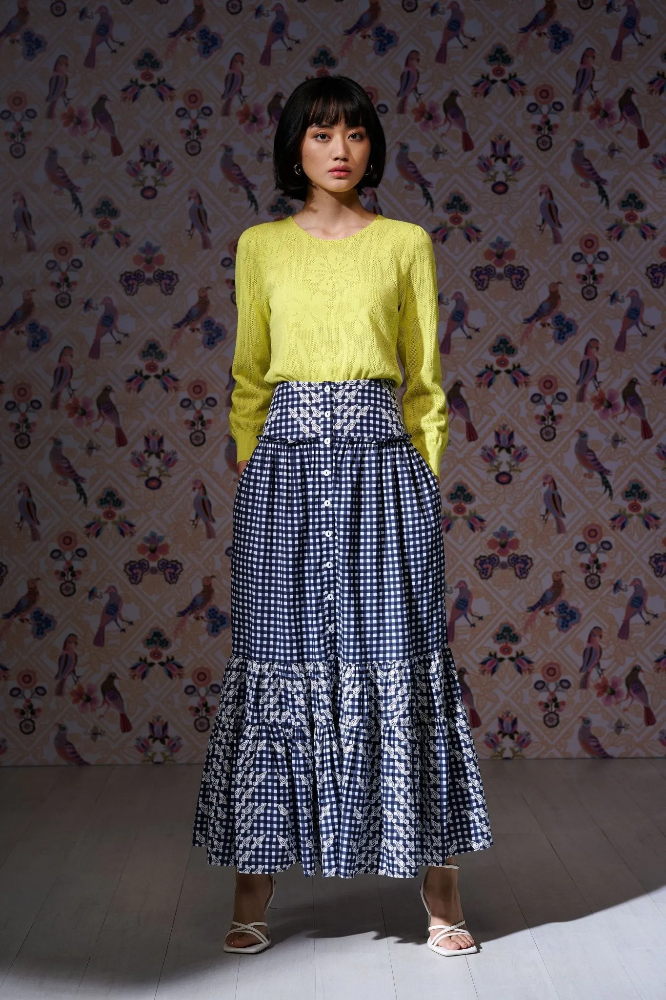 Marta Skirt Gingham Noir sold by Banjanan product image thumbnail 5