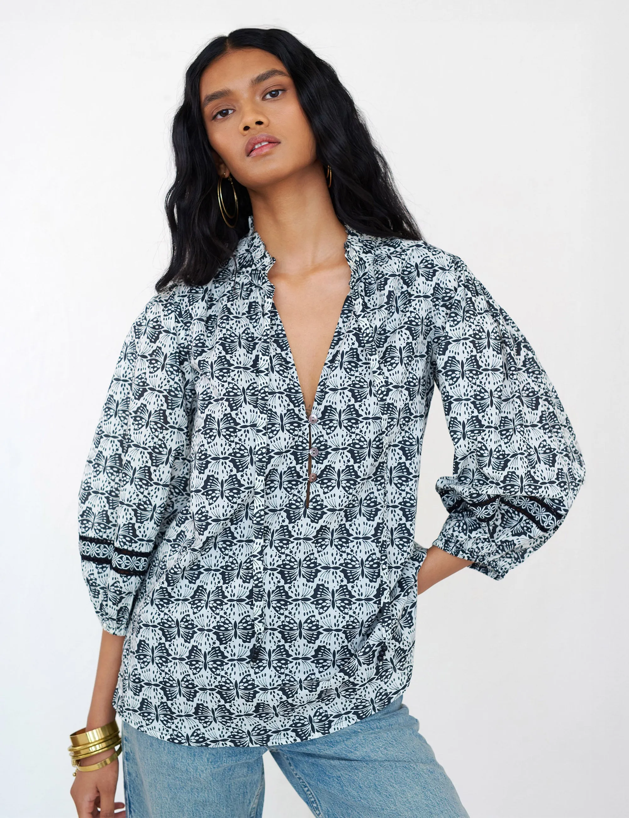 Lorna Top Flutter Caviar sold by Banjanan