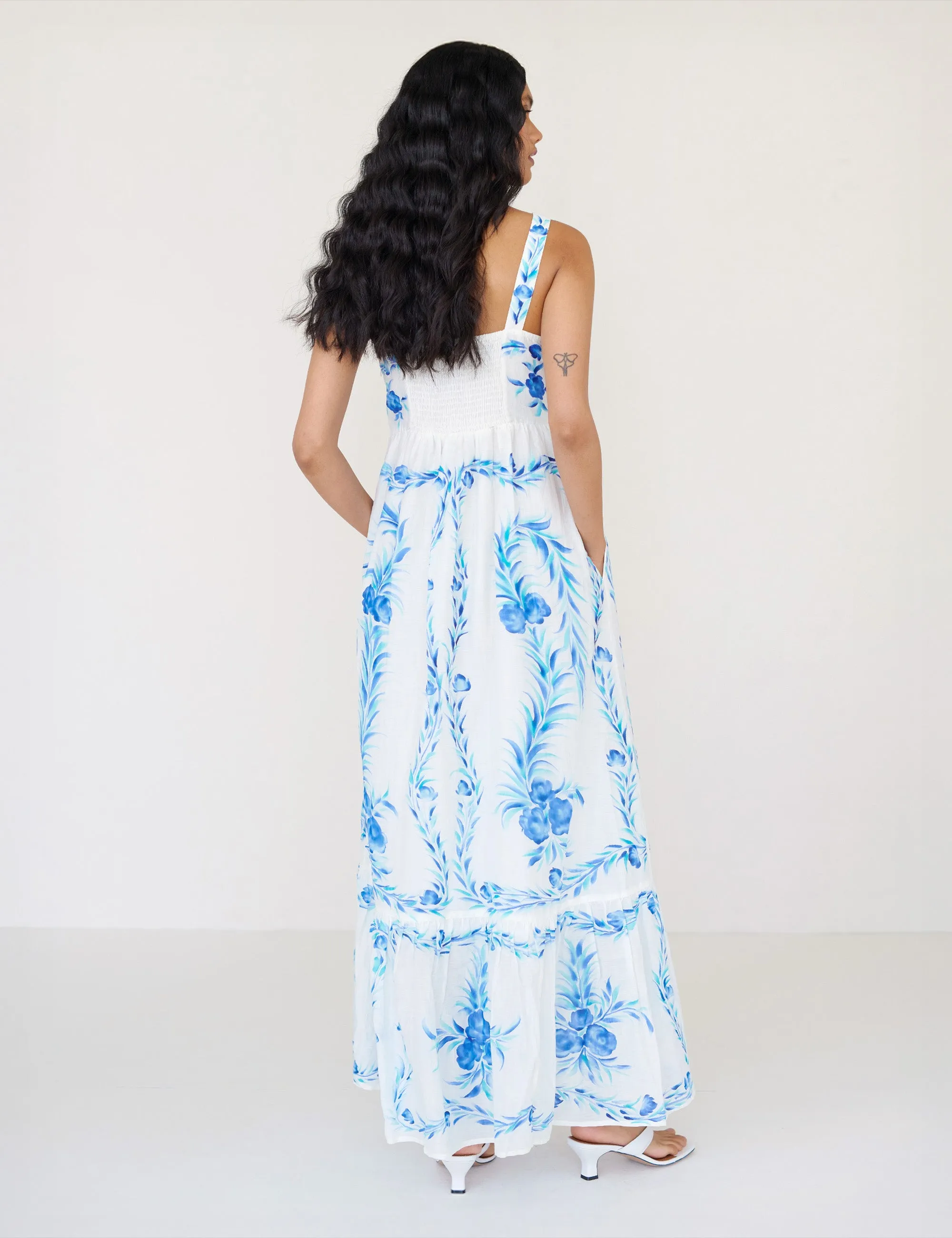 Daniella Dress Bagh Bouquet Cyan sold by Banjanan product image thumbnail 2