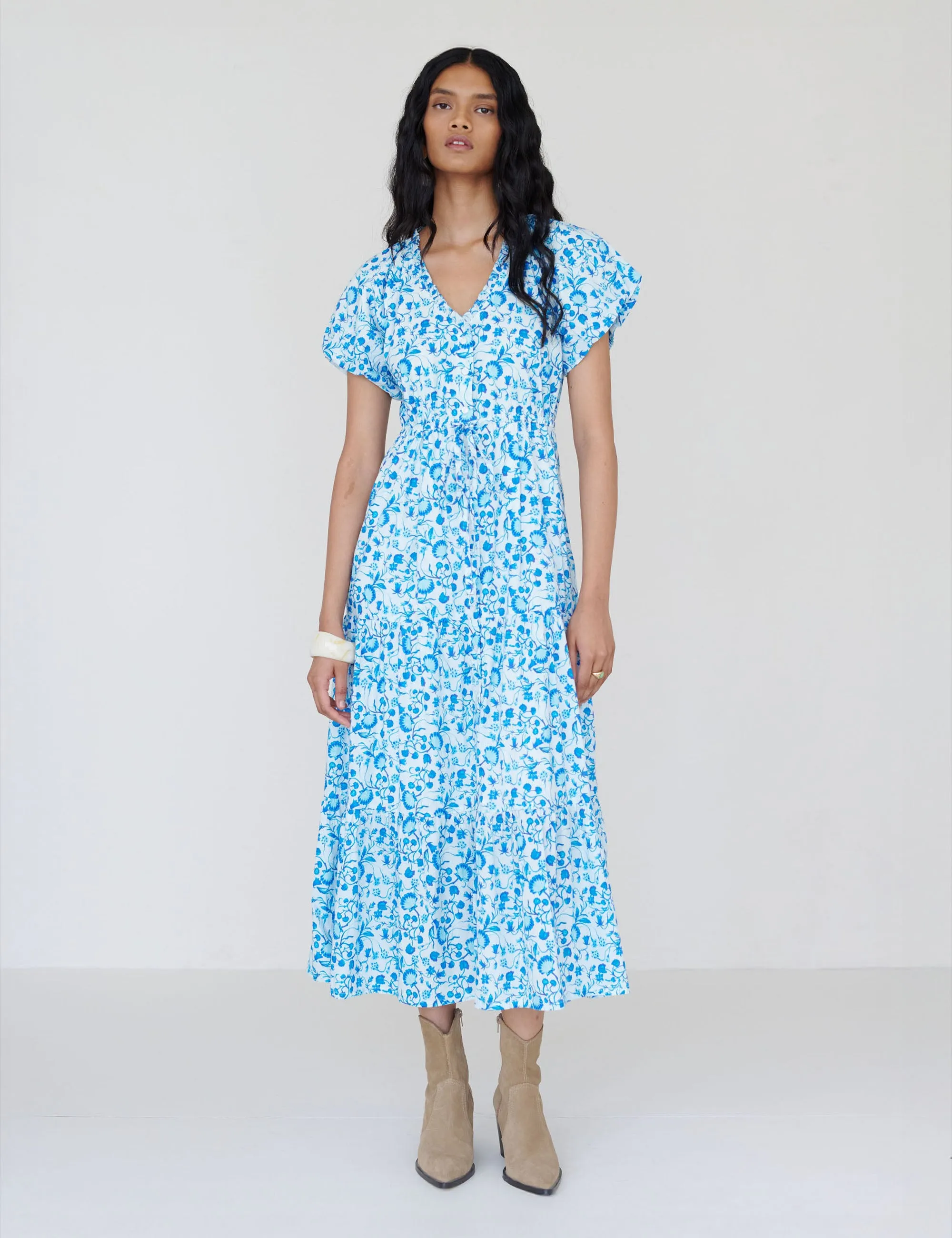 Poppy Dress Clam Garland River sold by Banjanan