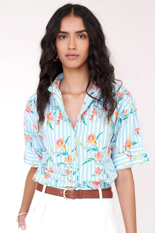 Jura Shirt Orchid Pinstripe Placid made by Banjanan