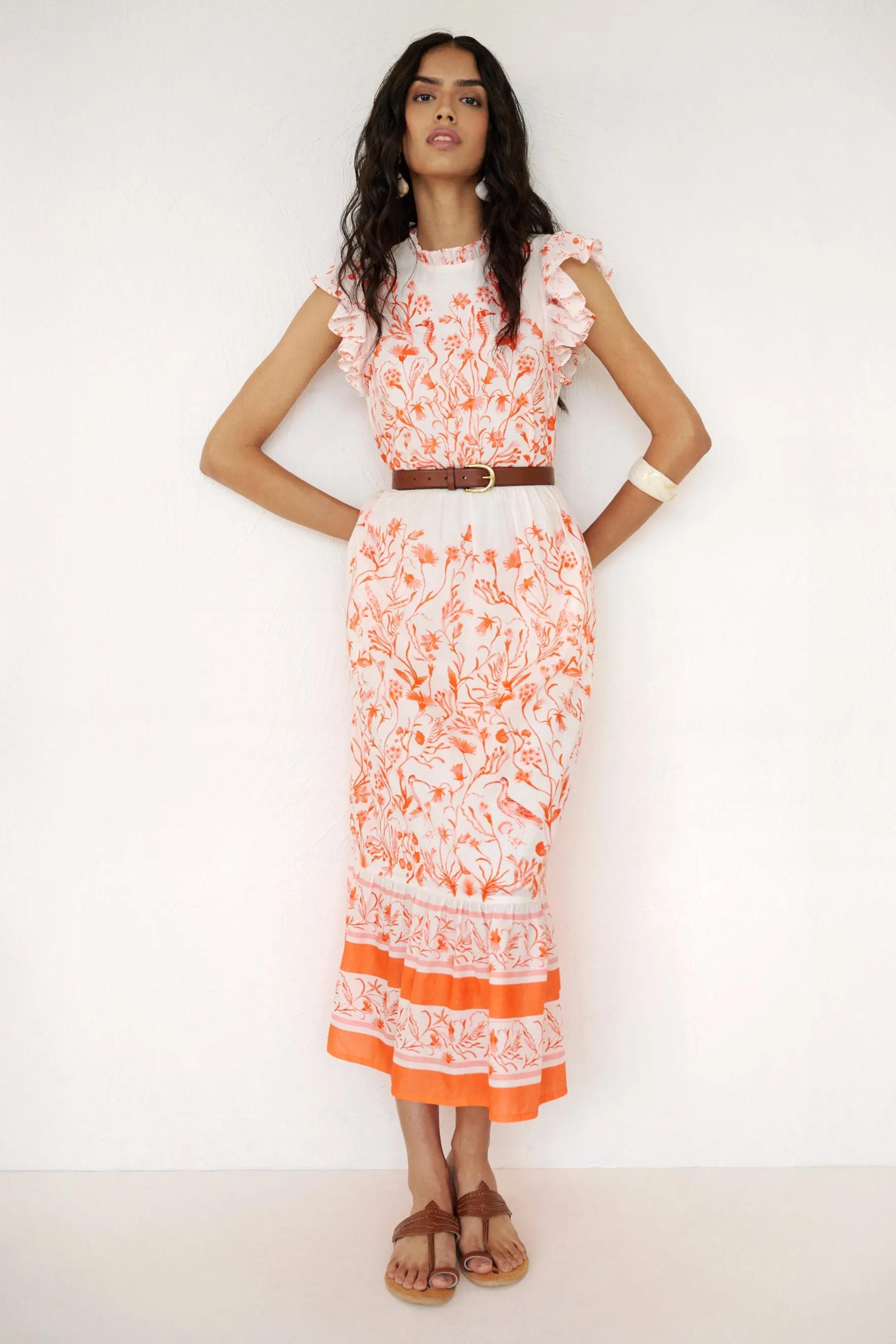 Hannah Dress Tidepool Blush sold by Banjanan