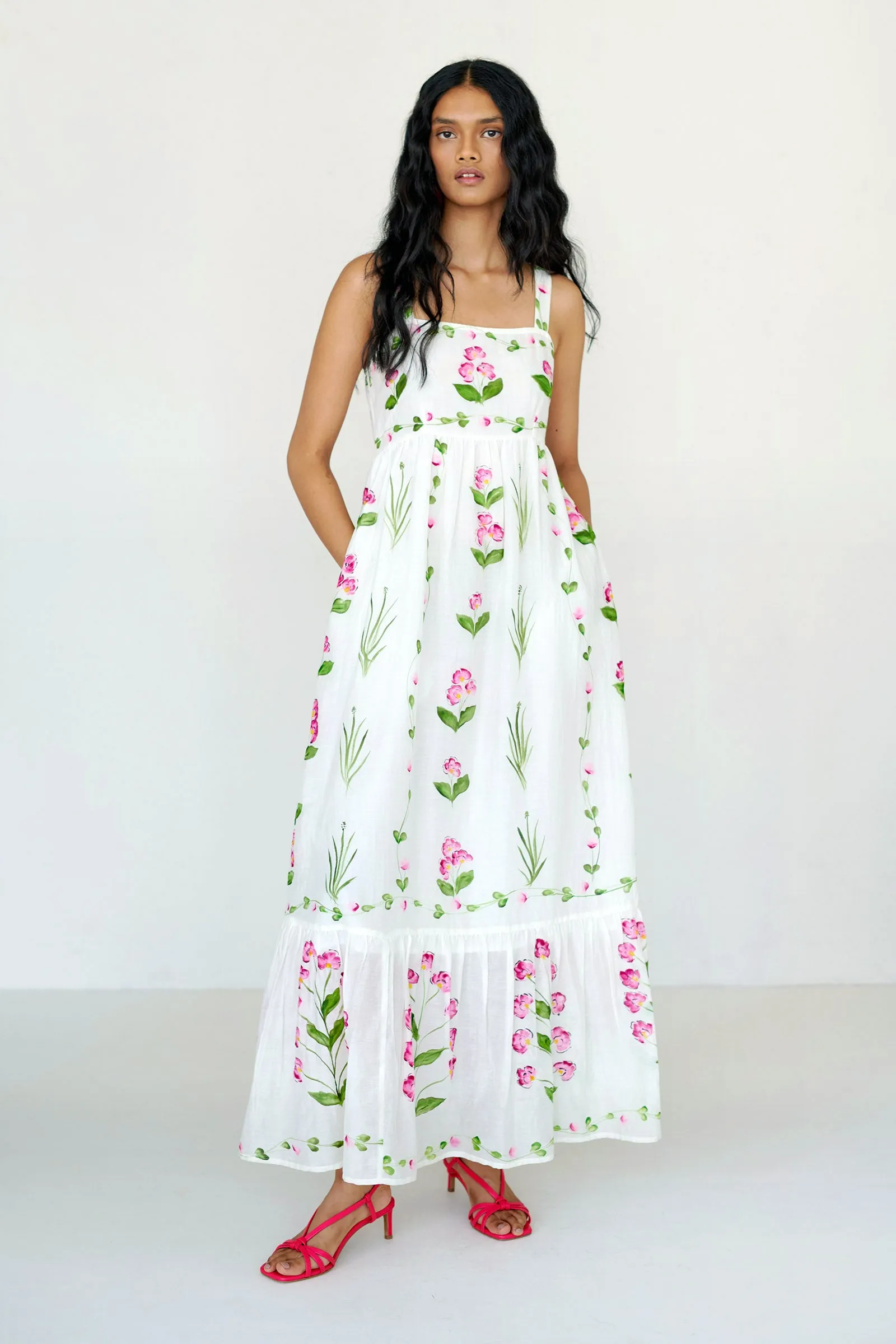 Daniella Dress Bagh Garland Orchid sold by Banjanan