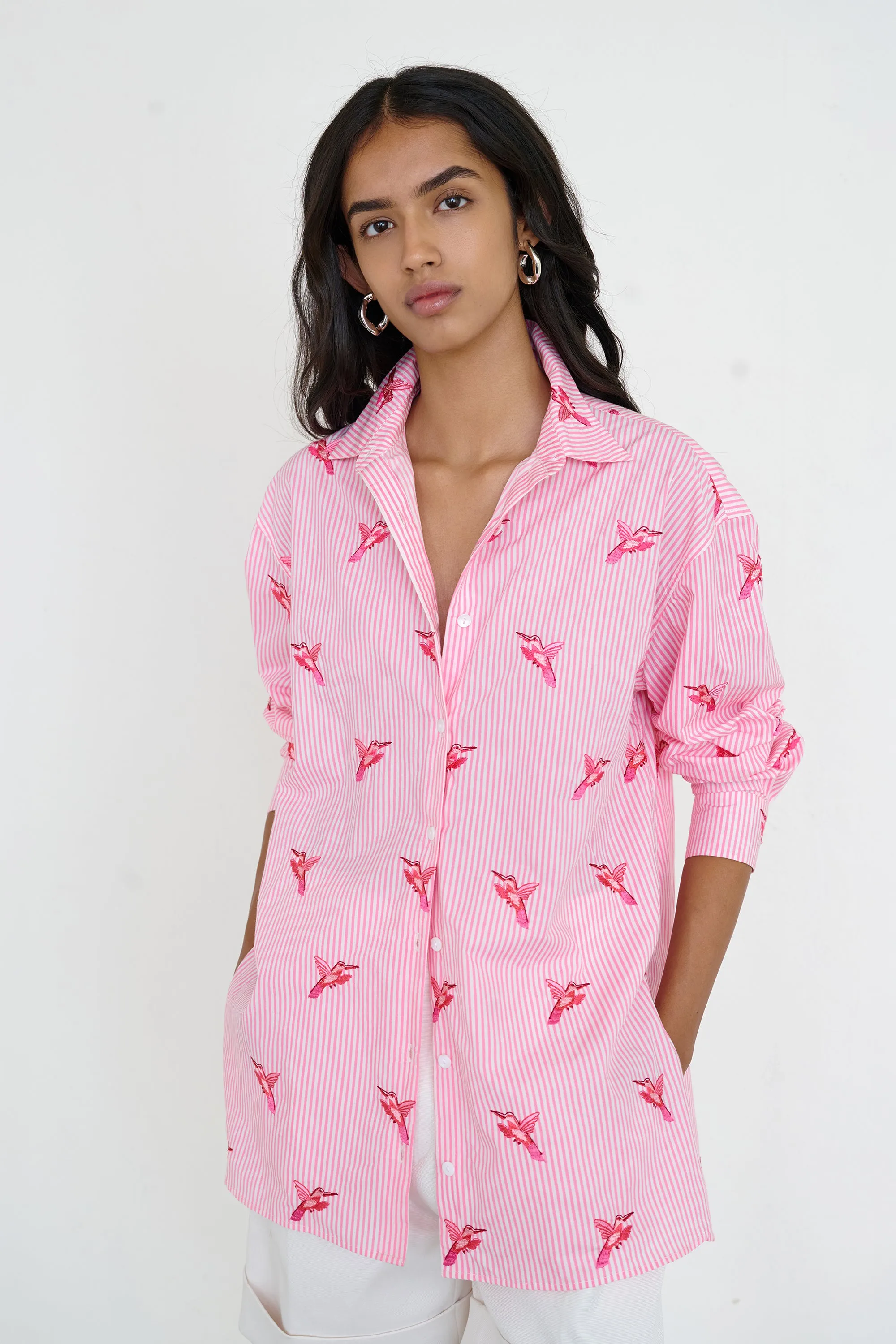 Jamie Shirt Embroidery Hummingbird sold by Banjanan product image thumbnail 3