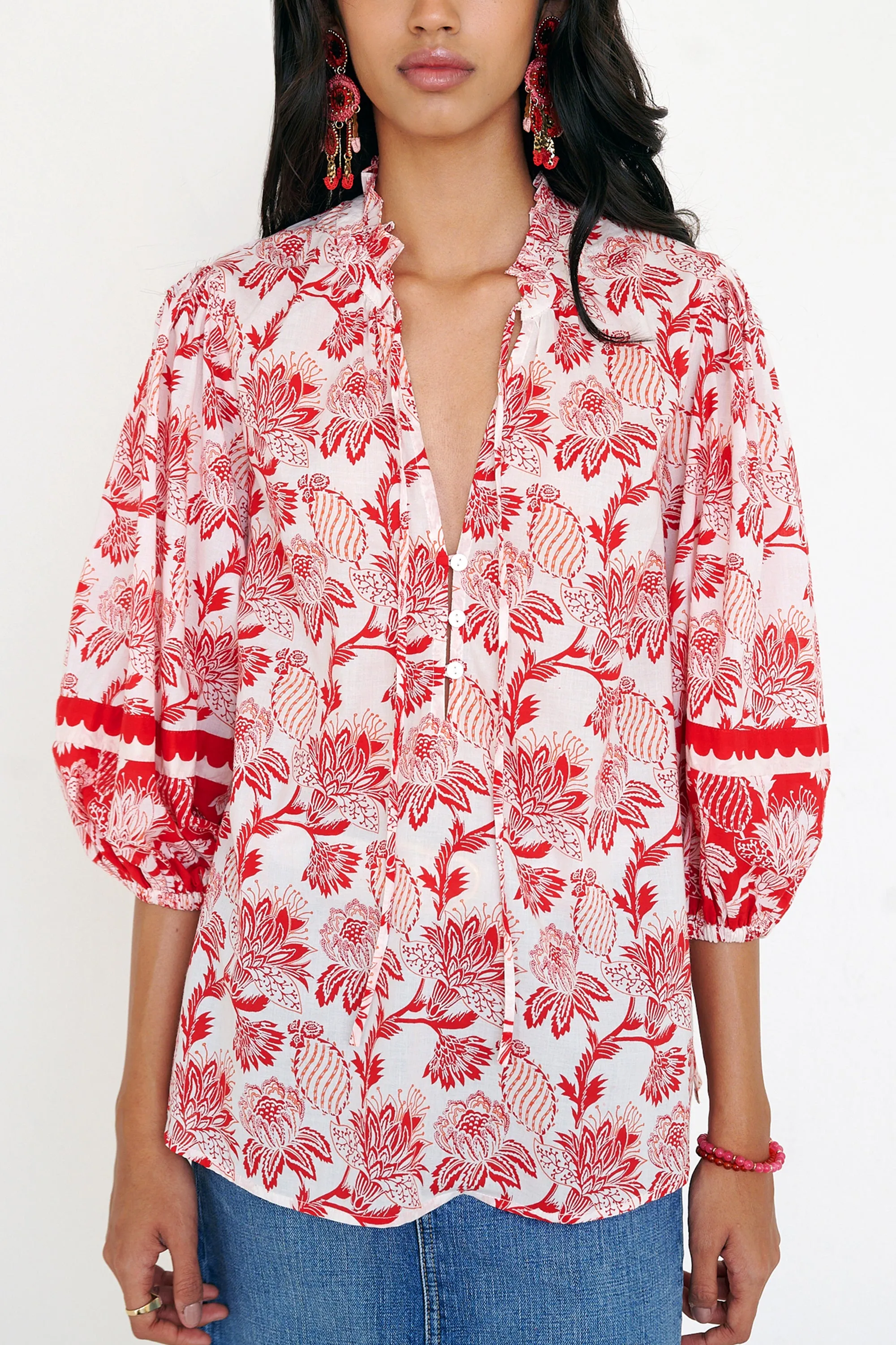 Lorna Top Lizzie Poppy Scarlet sold by Banjanan product image thumbnail 4