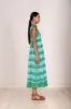 Ginerva Dress Hand Tie Dye Emerald sold by Banjanan