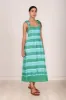 Ginerva Dress Hand Tie Dye Emerald sold by Banjanan