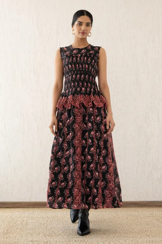 Claudia Dress Butti Dusk sold by Banjanan