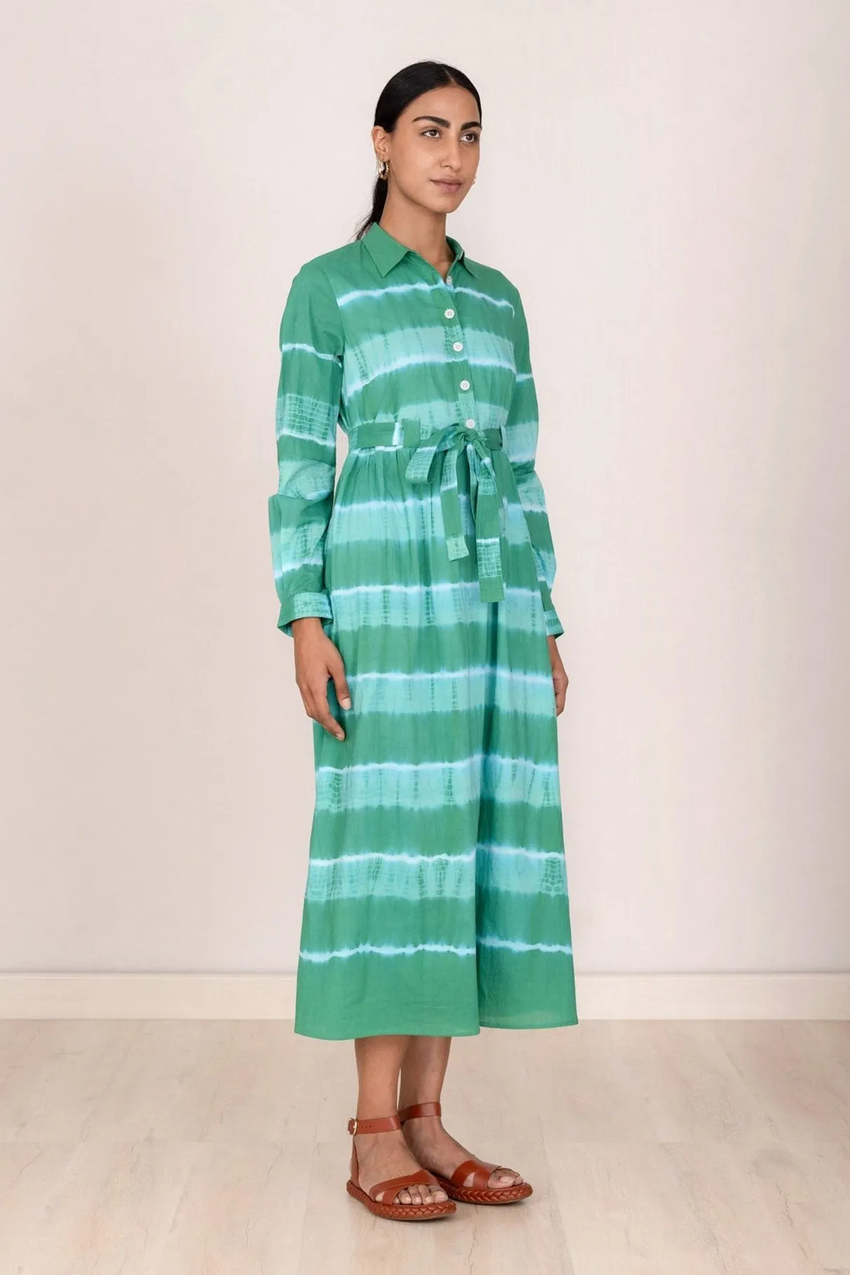 Daffodil Dress Hand Tie Dye Emerald sold by Banjanan product image thumbnail 2