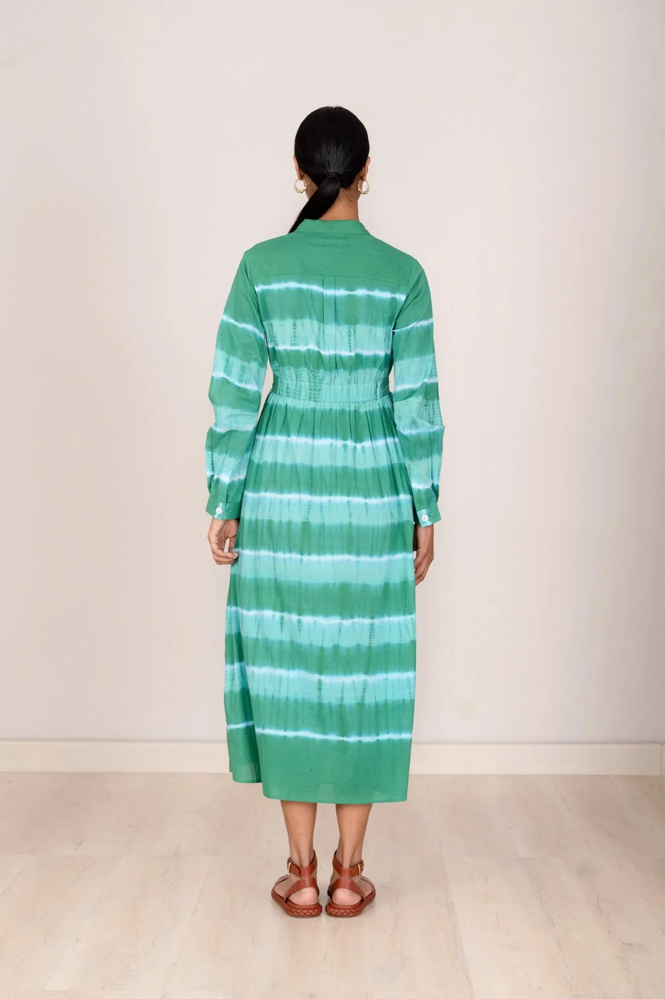 Daffodil Dress Hand Tie Dye Emerald sold by Banjanan product image thumbnail 4