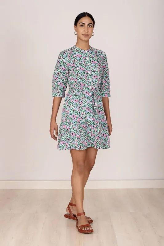 Gizella Dress Margot Strawberry Cream sold by Banjanan