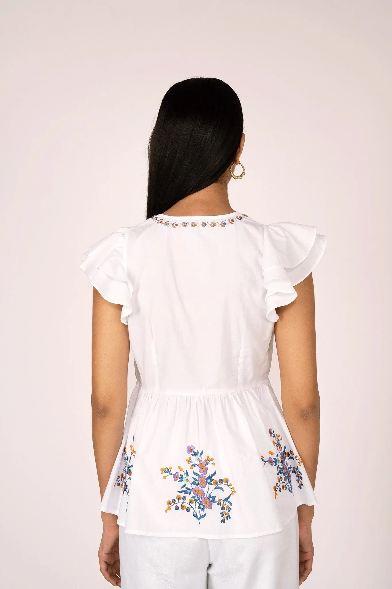 Kira Top Srinagar Embroidered White sold by Banjanan product image thumbnail 4