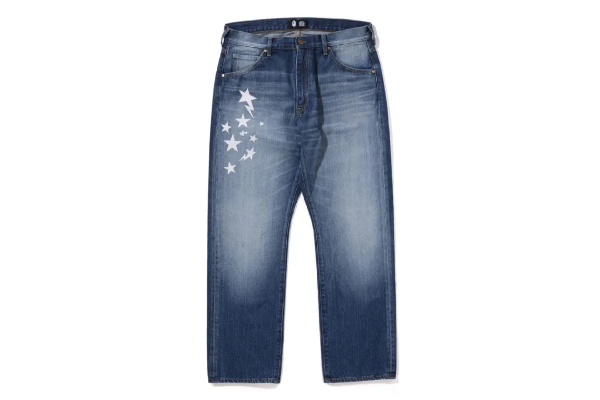 【 BAPE X BLACK EYE PATCH 】LOOSE FIT DENIM PANTS sold by Bape