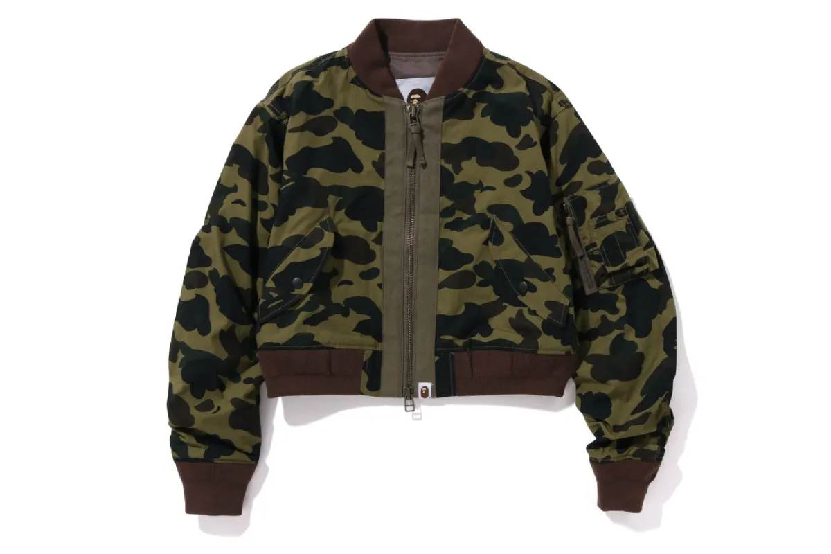 1ST CAMO CROPPED BOMBER JACKET sold by Bape