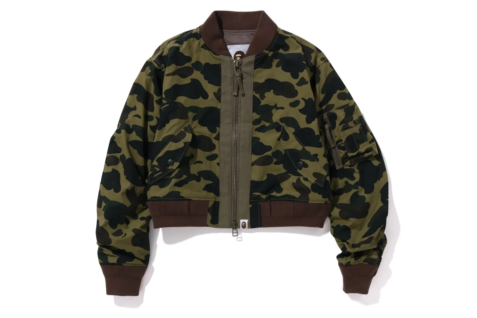 1ST CAMO CROPPED BOMBER JACKET sold by Bape