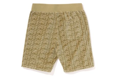 BAPE LOGO MONOGRAM VELOUR SHORTS sold by Bape