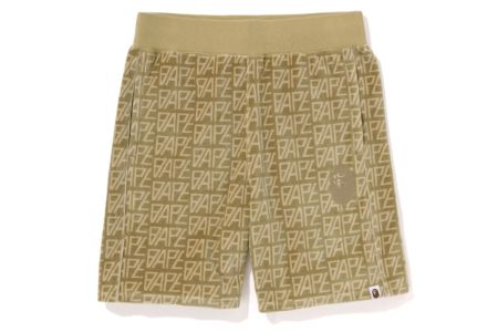 BAPE LOGO MONOGRAM VELOUR SHORTS sold by Bape