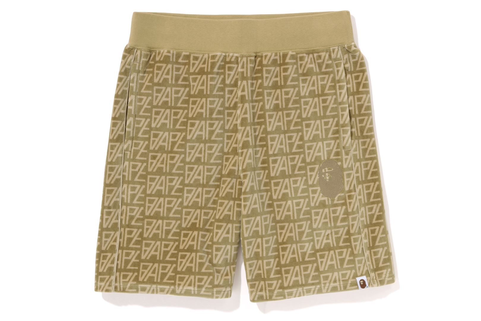 BAPE LOGO MONOGRAM VELOUR SHORTS sold by Bape product image thumbnail 5