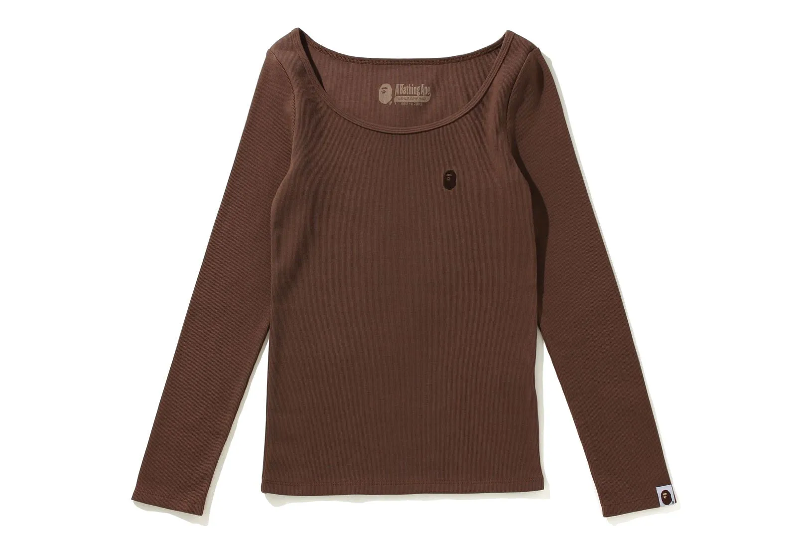 APE HEAD ONE POINT RIB L/S TEE sold by Bape