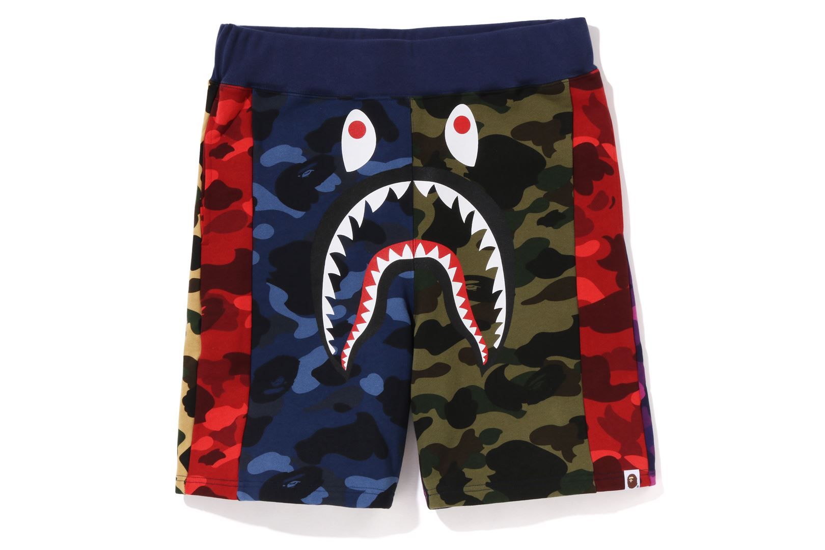 MIX CAMO CRAZY SWEAT SHORTS sold by Bape