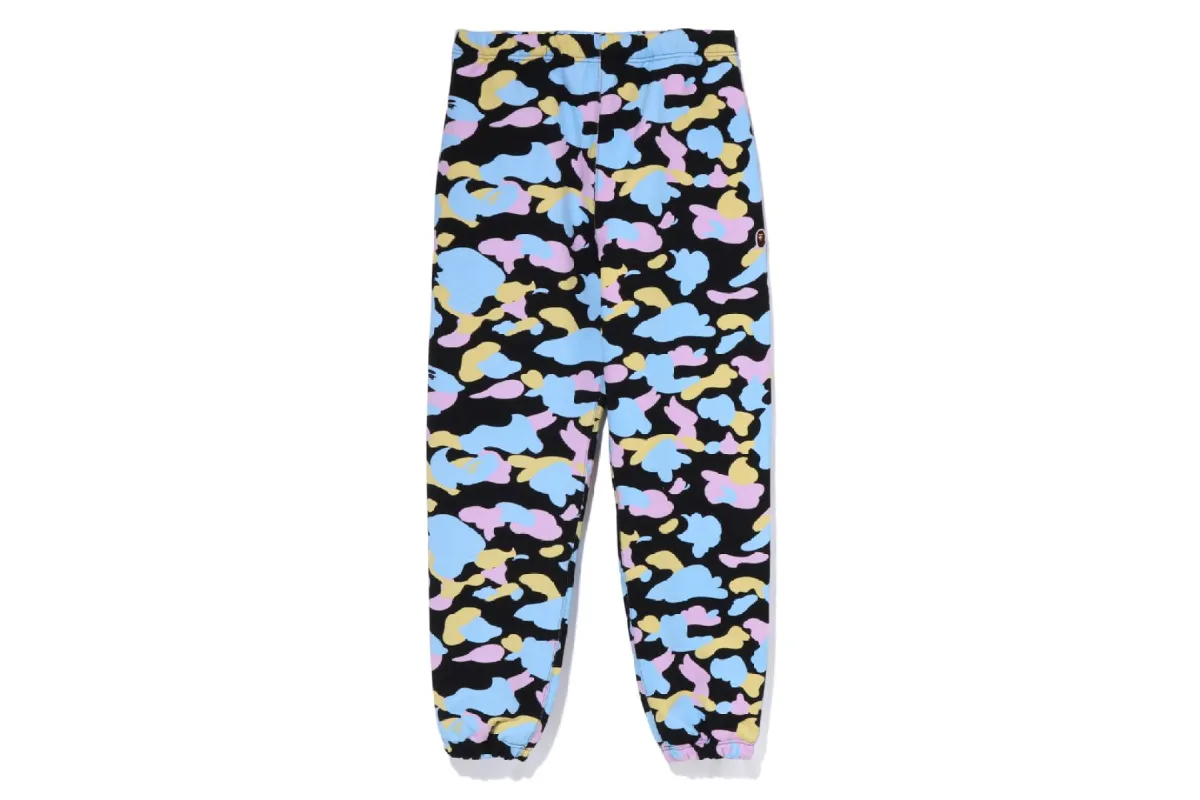 NEW MULTI CAMO OVERSIZED SWEAT PANTS sold by Bape