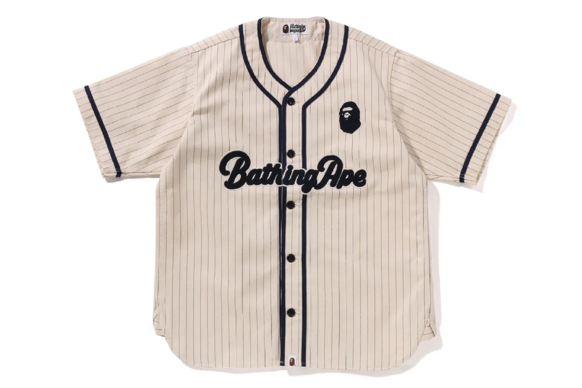 A BATHING APE BASEBALL SHIRT sold by Bape