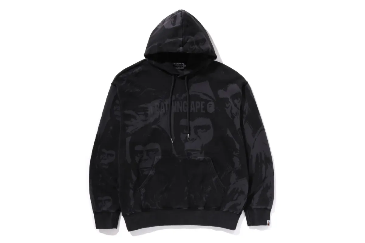 OVERALL GARMENT DYED PHOTO PULLOVER HOODIE sold by Bape