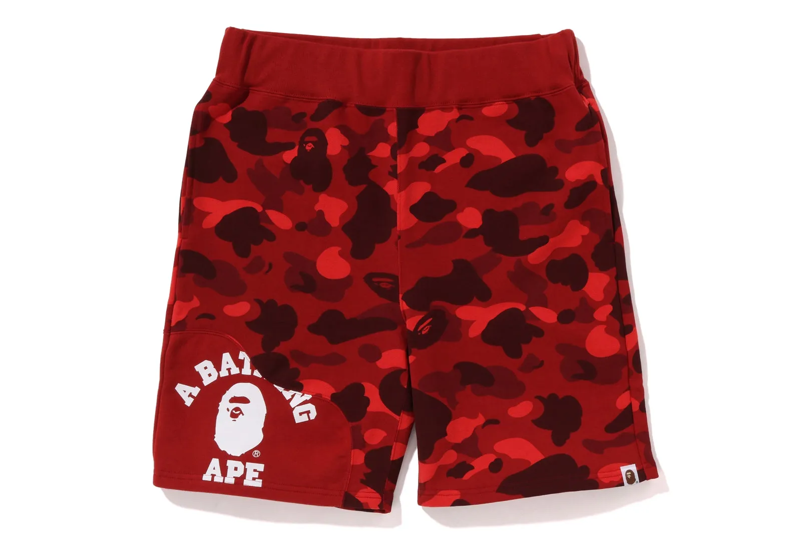 COLOR CAMO CUTTING SWEAT SHORTS sold by Bape