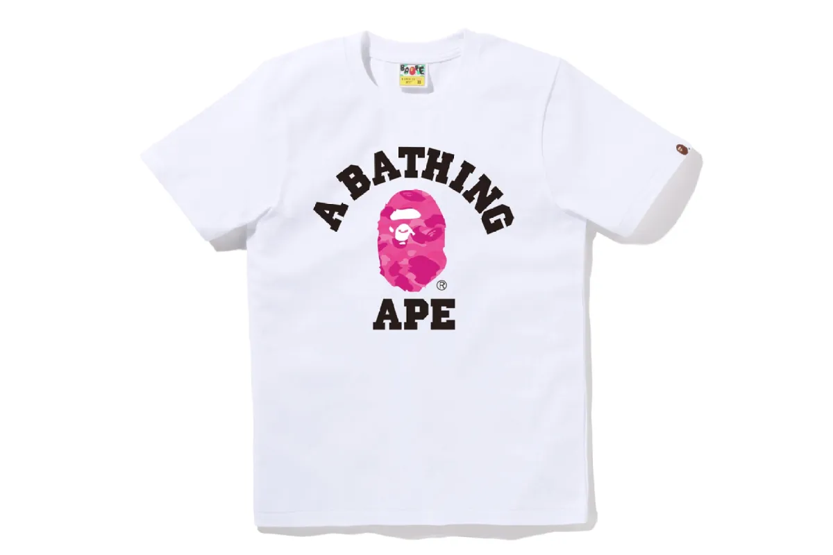 COLOR CAMO COLLEGE TEE sold by Bape