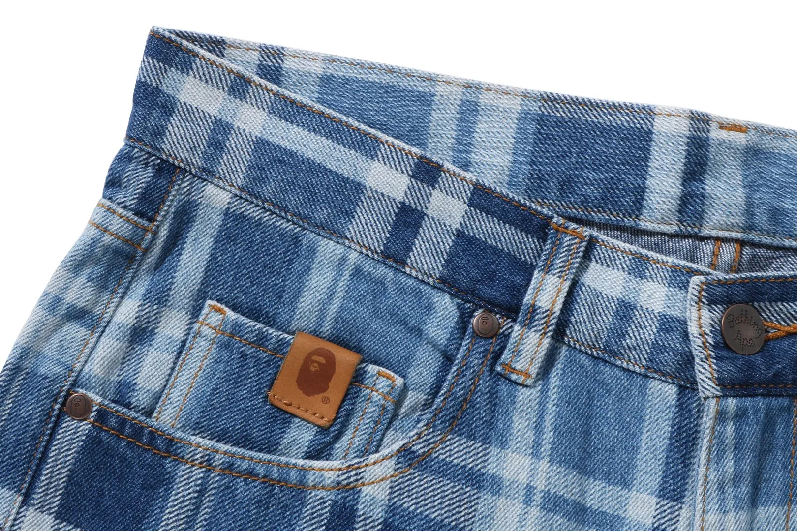 BAPE CHECK DENIM PANTS sold by Bape product image thumbnail 3