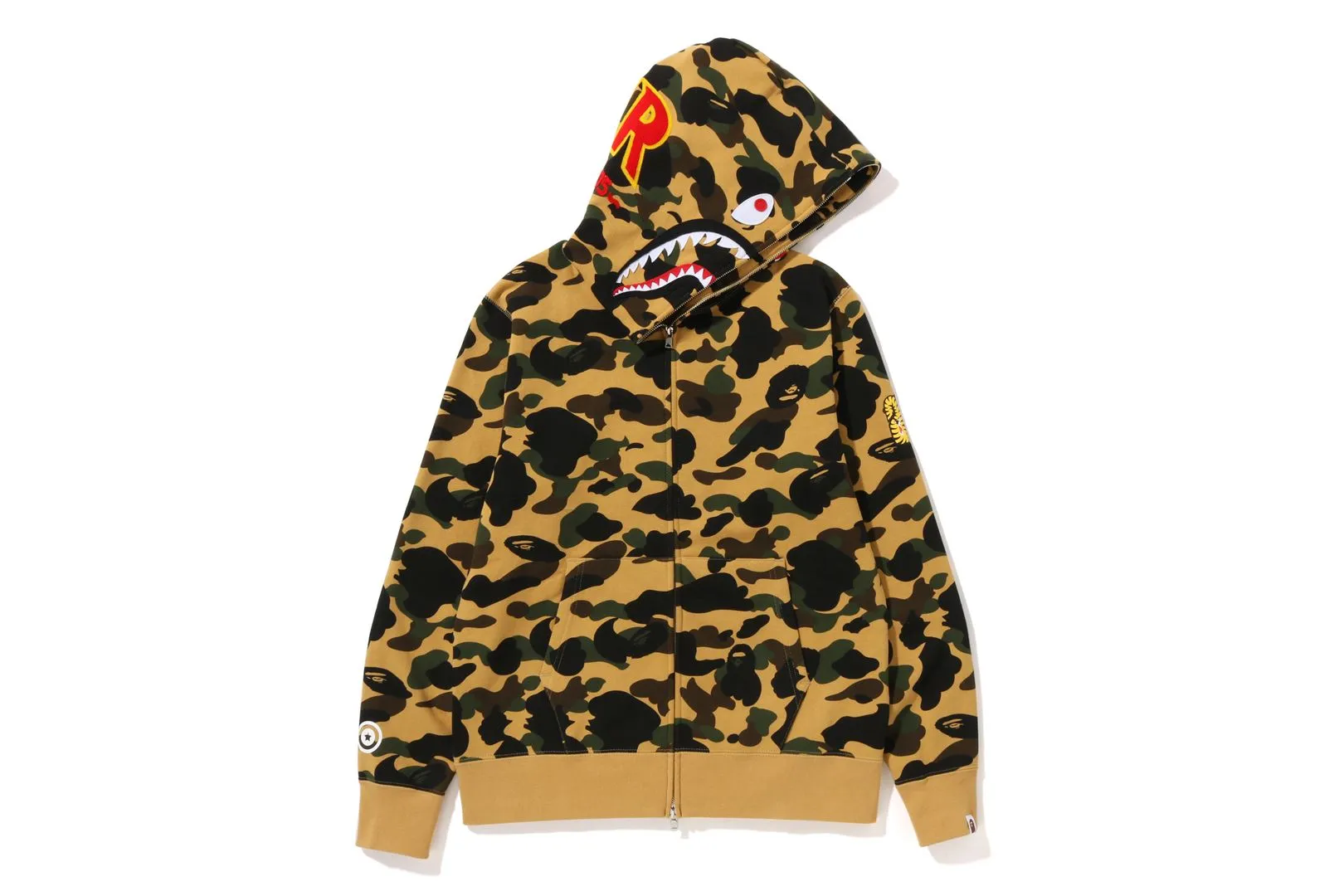1ST CAMO 2ND SHARK FULL ZIP HOODIE sold by Bape