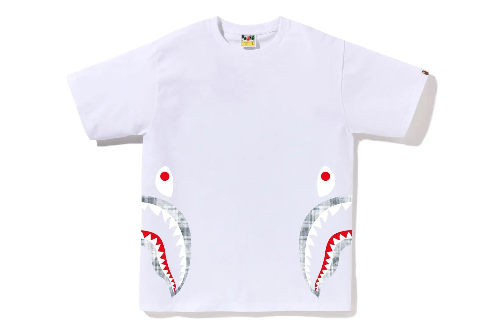BLEACHED BAPE CHECK SIDE SHARK TEE sold by Bape product image thumbnail 3