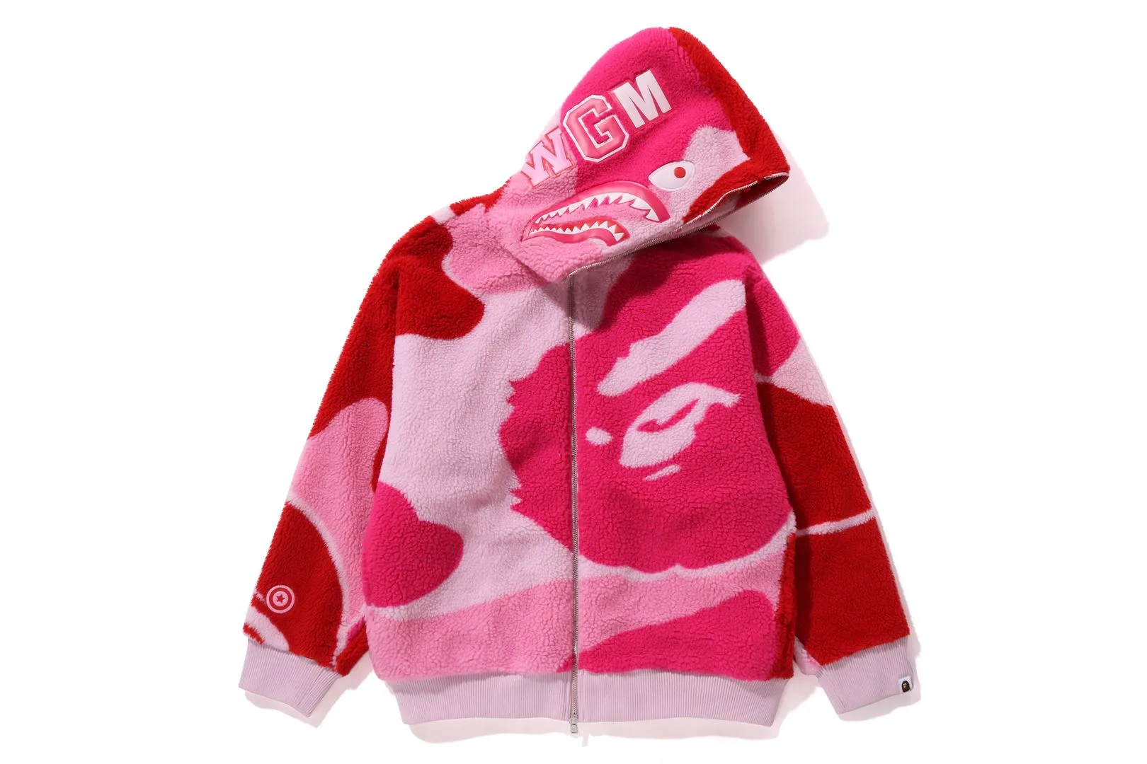 MEGA ABC CAMO SHARK BOA HOODIE JACKET sold by Bape product image thumbnail 5