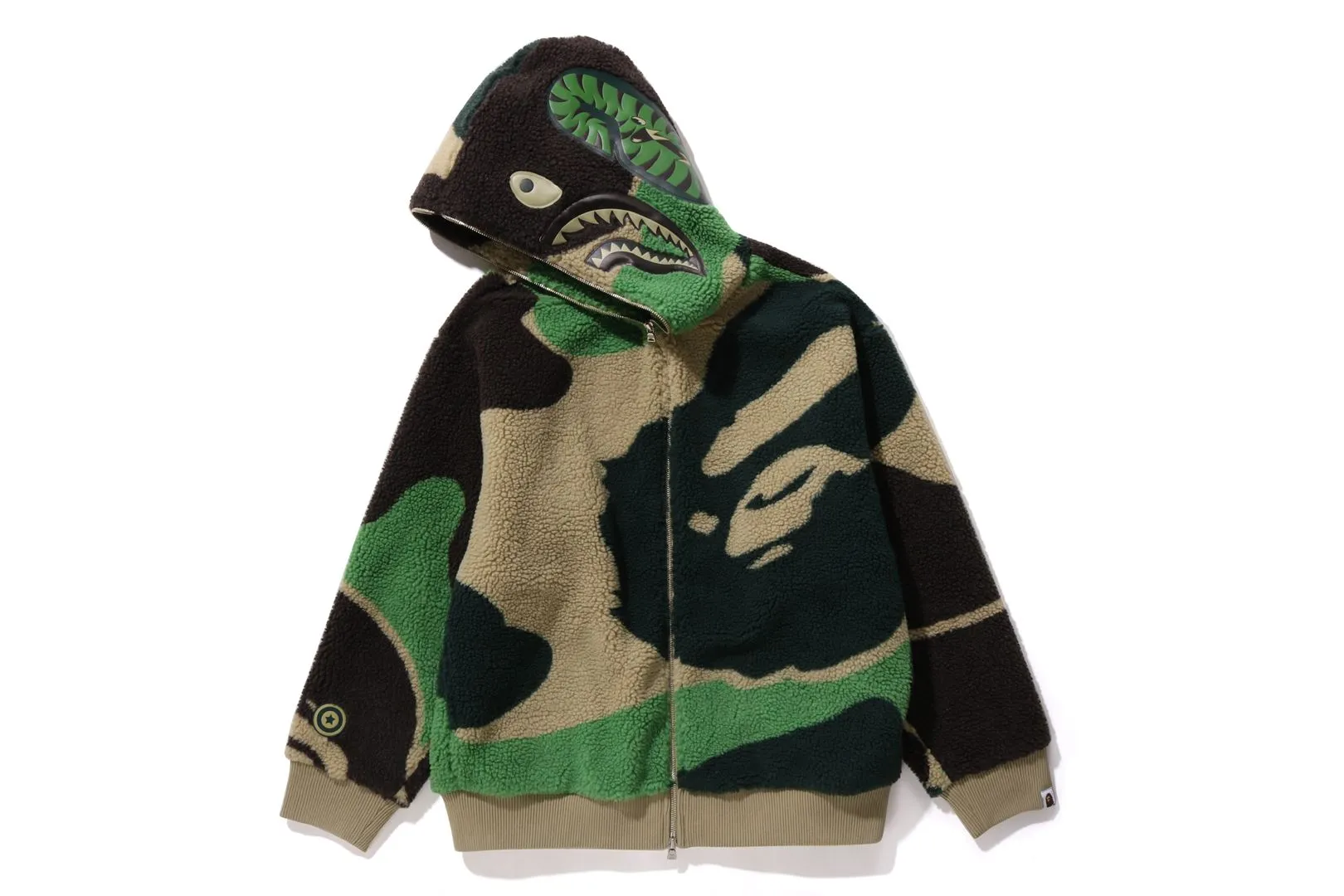 MEGA ABC CAMO SHARK BOA HOODIE JACKET sold by Bape product image thumbnail 2