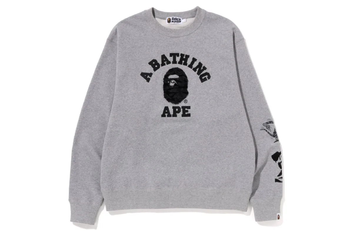 TIGER CAMO COLLEGE RELAXED FIT CREWNECK sold by Bape