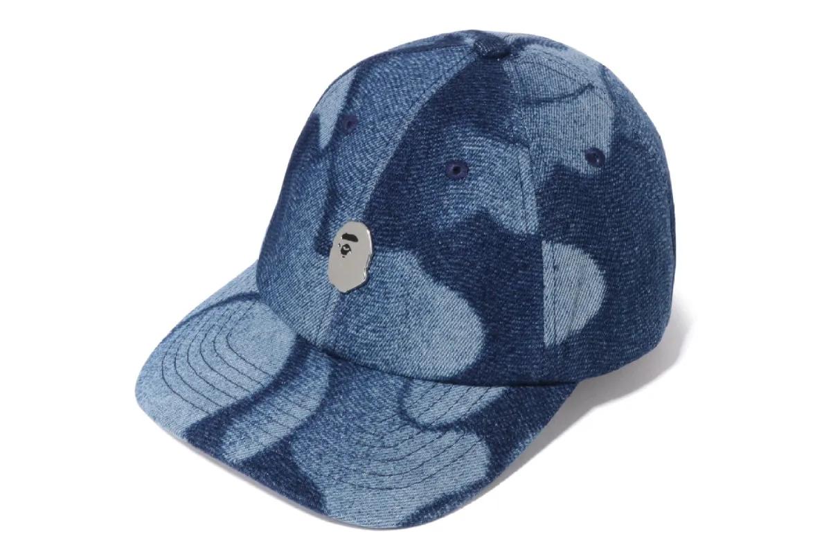 RAINBOW JACQUARD METAL APE HEAD ONE POINT LOGO PIN CAP sold by Bape