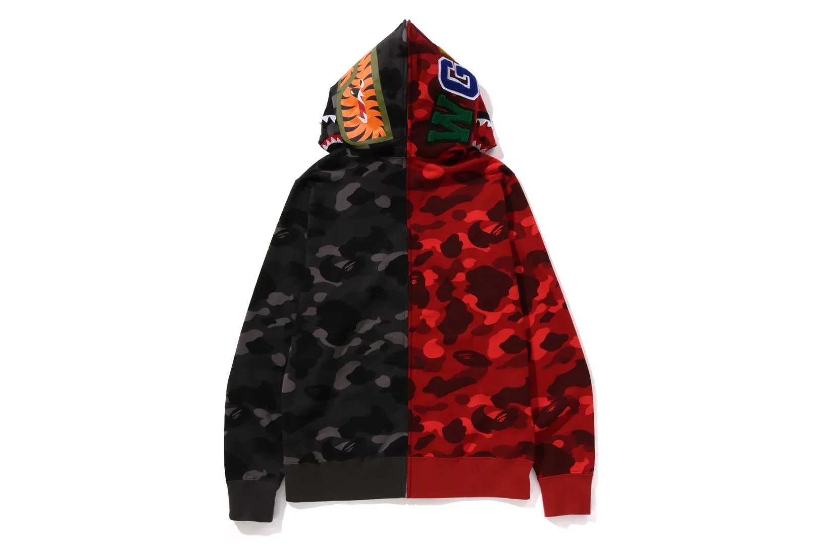COLOR CAMO SEPARATE SHARK FZ HOODIE sold by Bape product image thumbnail 4