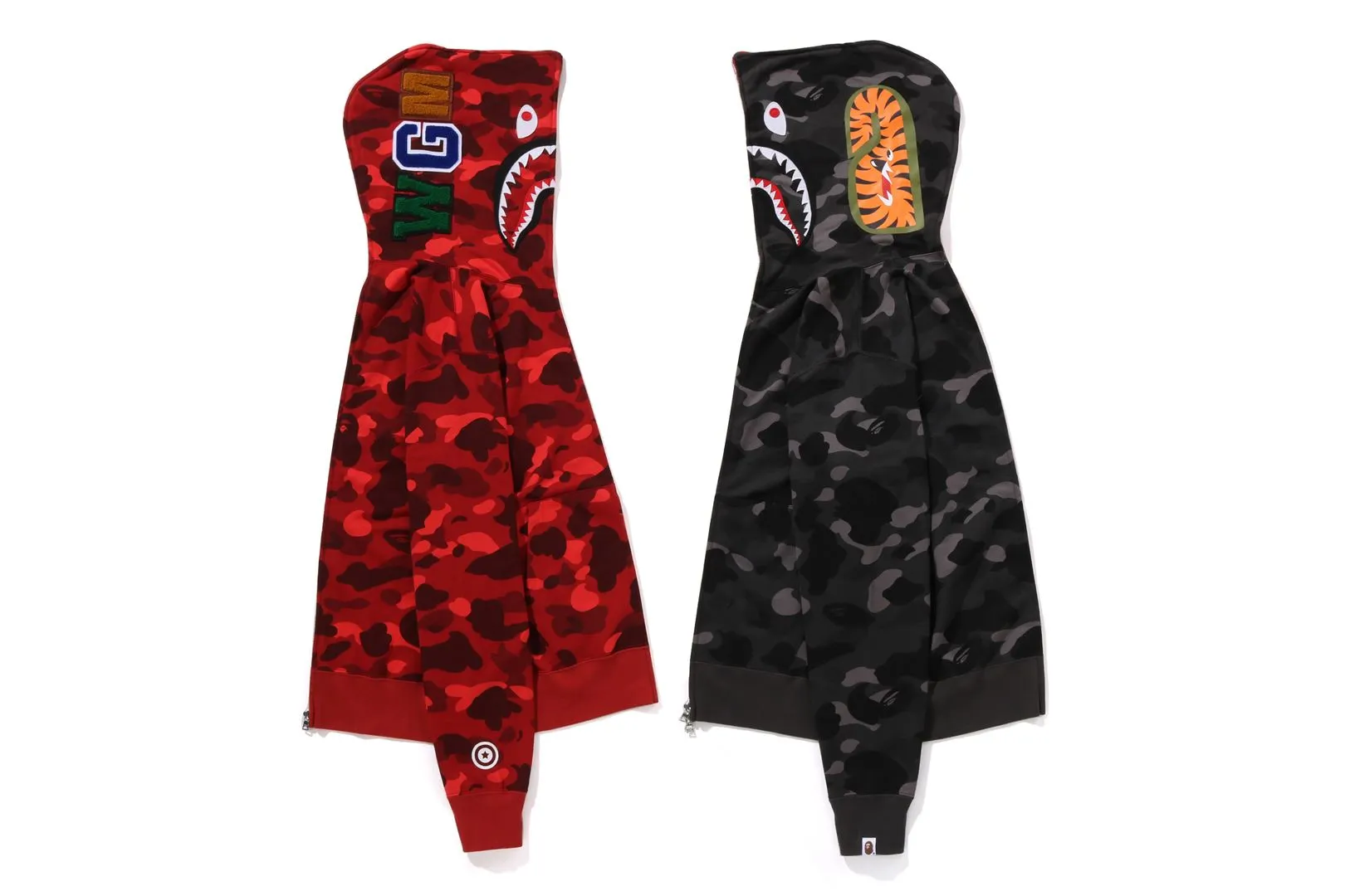 COLOR CAMO SEPARATE SHARK FZ HOODIE sold by Bape product image thumbnail 5