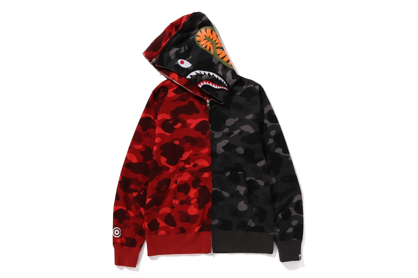 COLOR CAMO SEPARATE SHARK FZ HOODIE sold by Bape product image thumbnail 3