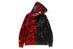COLOR CAMO SEPARATE SHARK FZ HOODIE sold by Bape