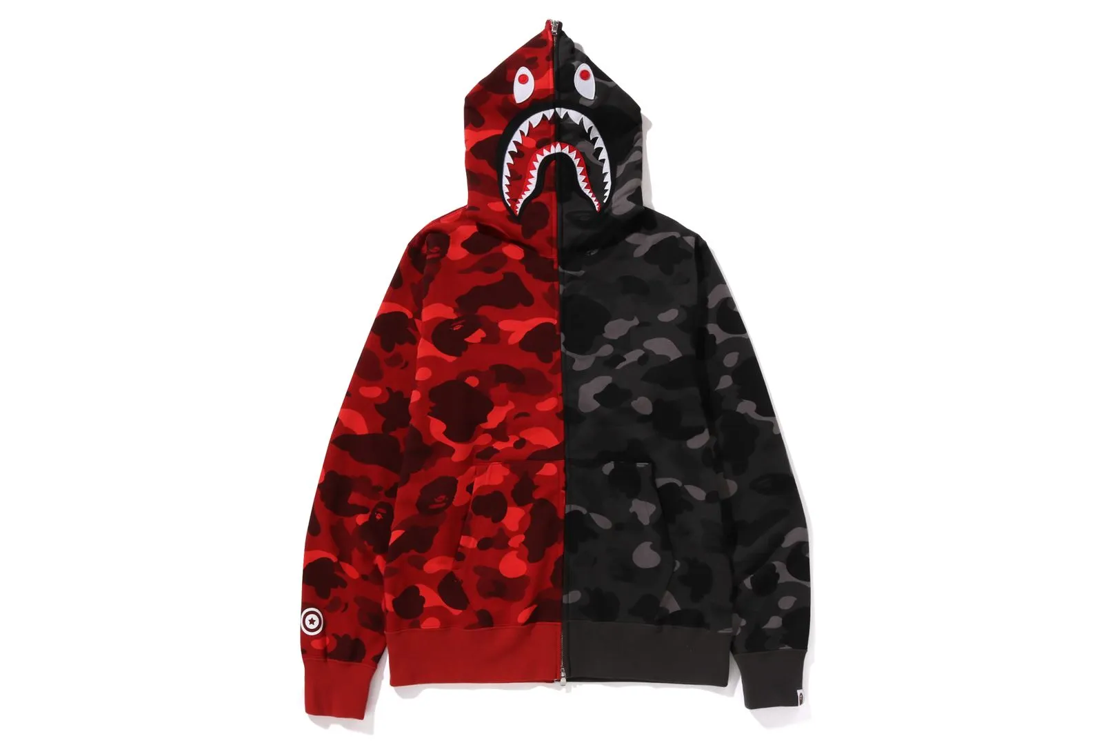COLOR CAMO SEPARATE SHARK FZ HOODIE sold by Bape