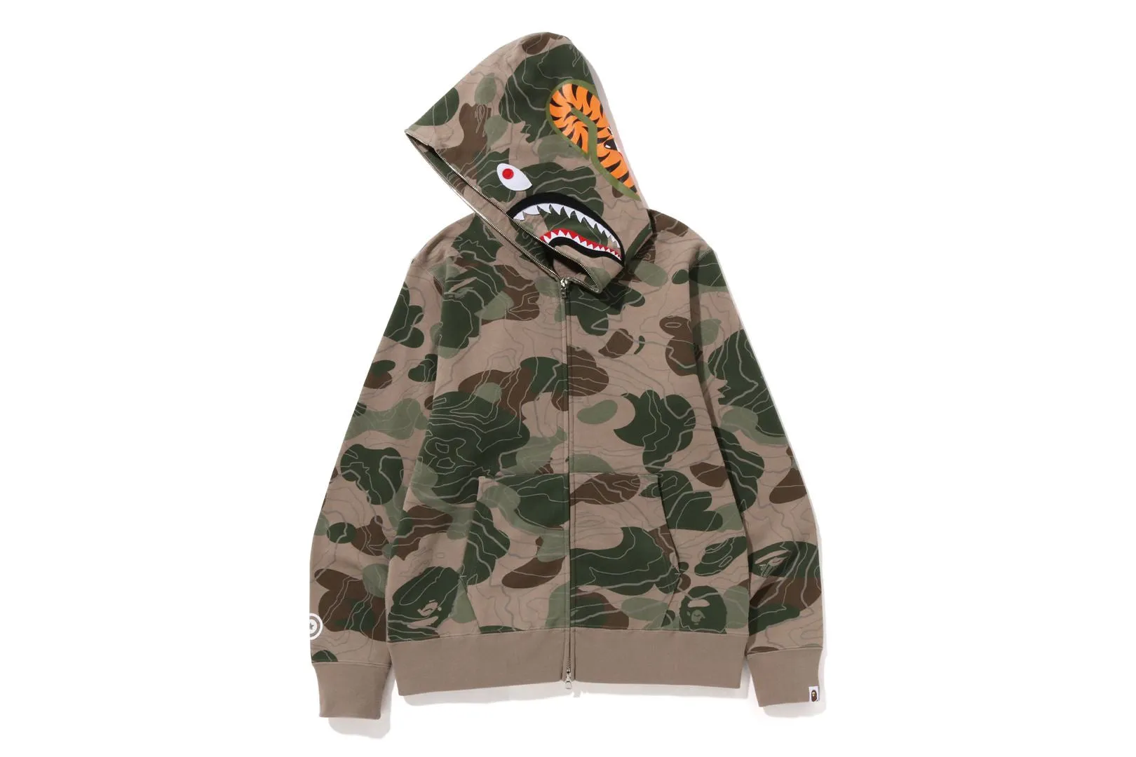 LAYERED LINE CAMO SHARK FULL ZIP HOODIE sold by Bape product image thumbnail 2