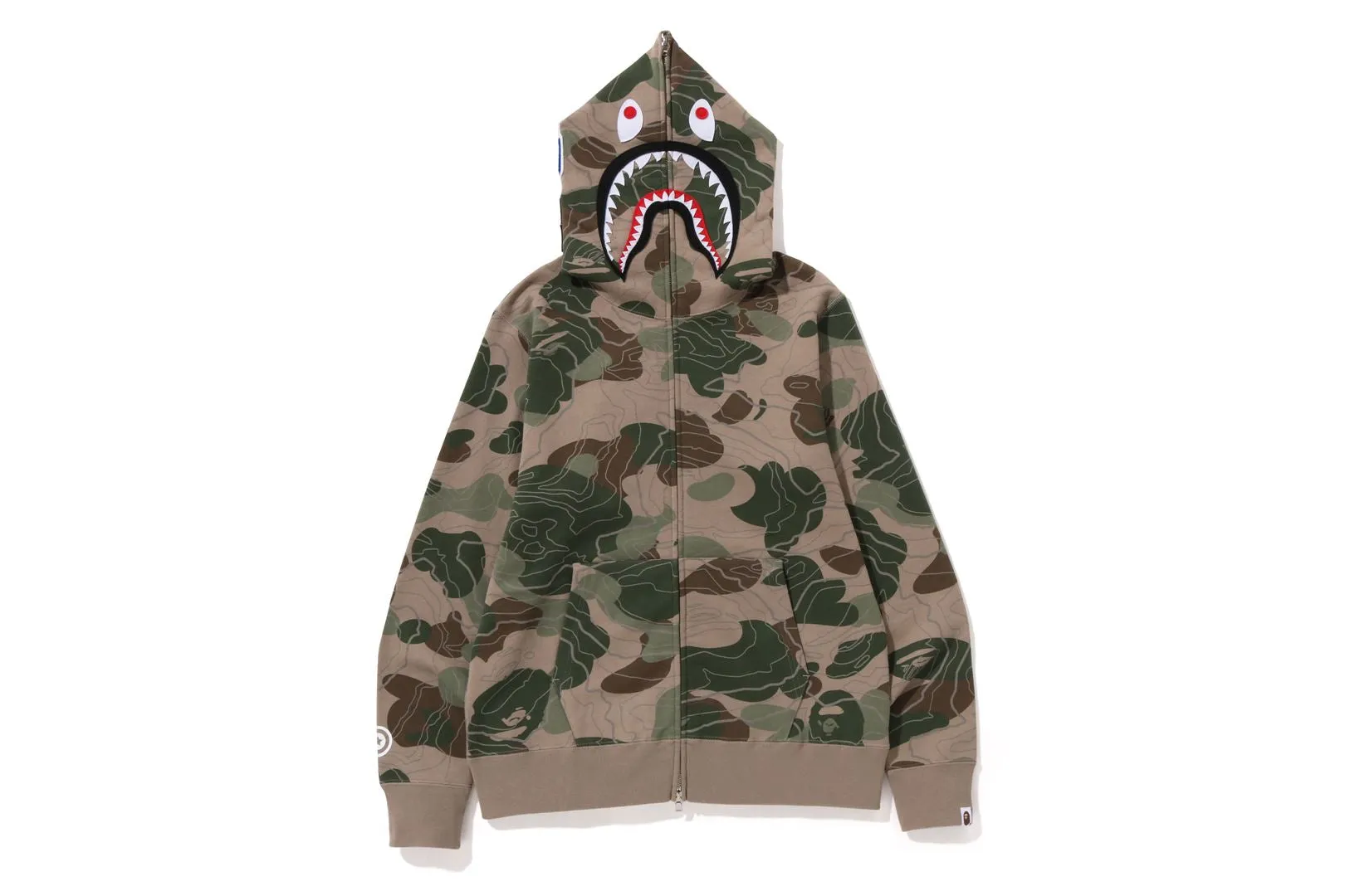 LAYERED LINE CAMO SHARK FULL ZIP HOODIE sold by Bape product image thumbnail 3